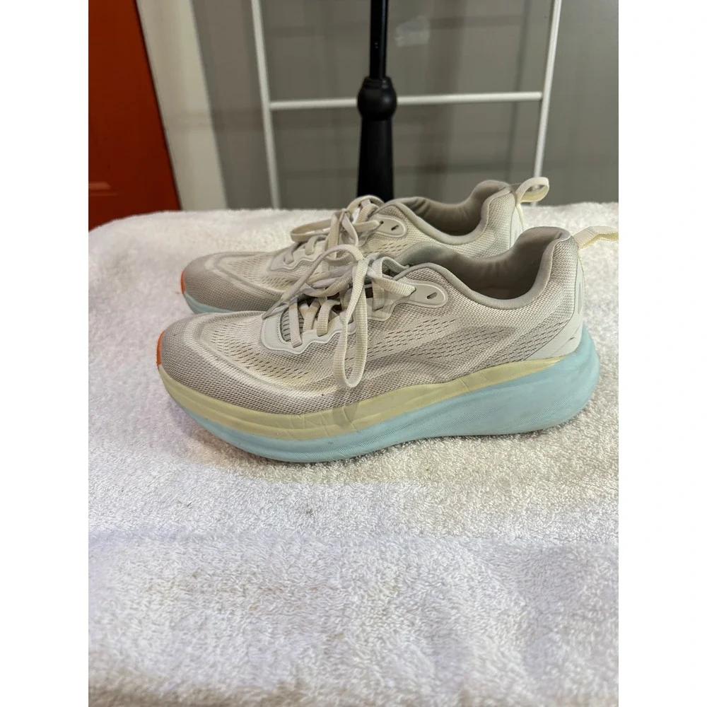 Avia Womens Athletic Sneakers Cream Blue Orange Running‎ Shoes Size 9.5W